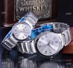 Fake Rado Centrix Silver Dial Roman Markers Watch Rado Jubile Tungsten Case